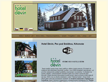 Tablet Screenshot of hoteldevin.cz